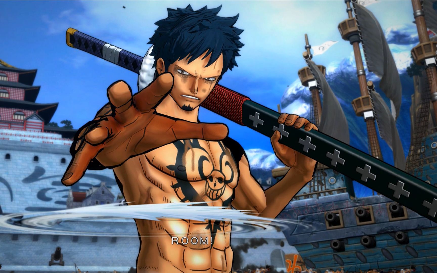 海贼王:肌肉男罗vs最终决战罗,对自己连扔两发伽马刀,太刺激了