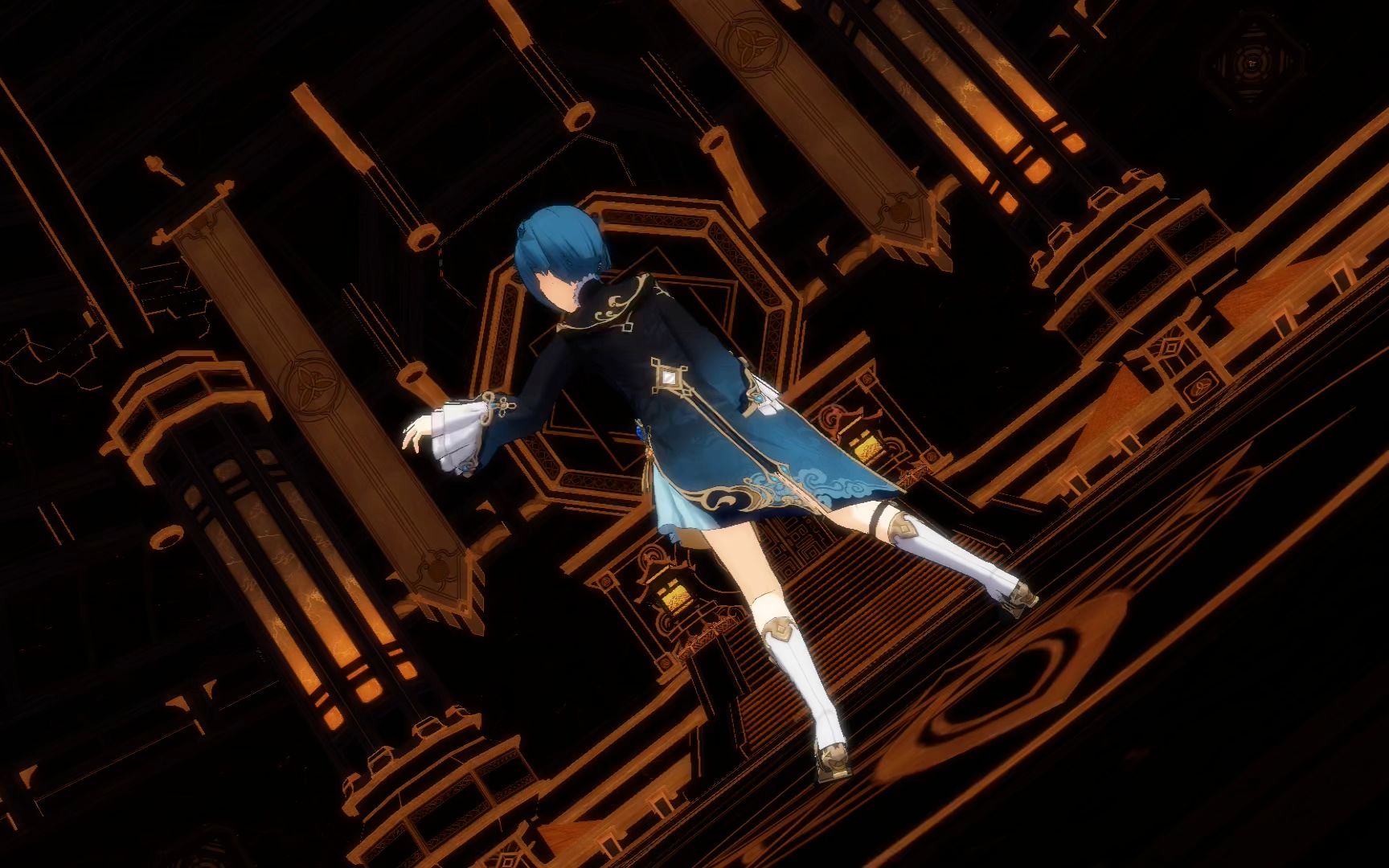 【行秋】这腿prpr hshs 一看就是能武亦能舞!【原神mmd】