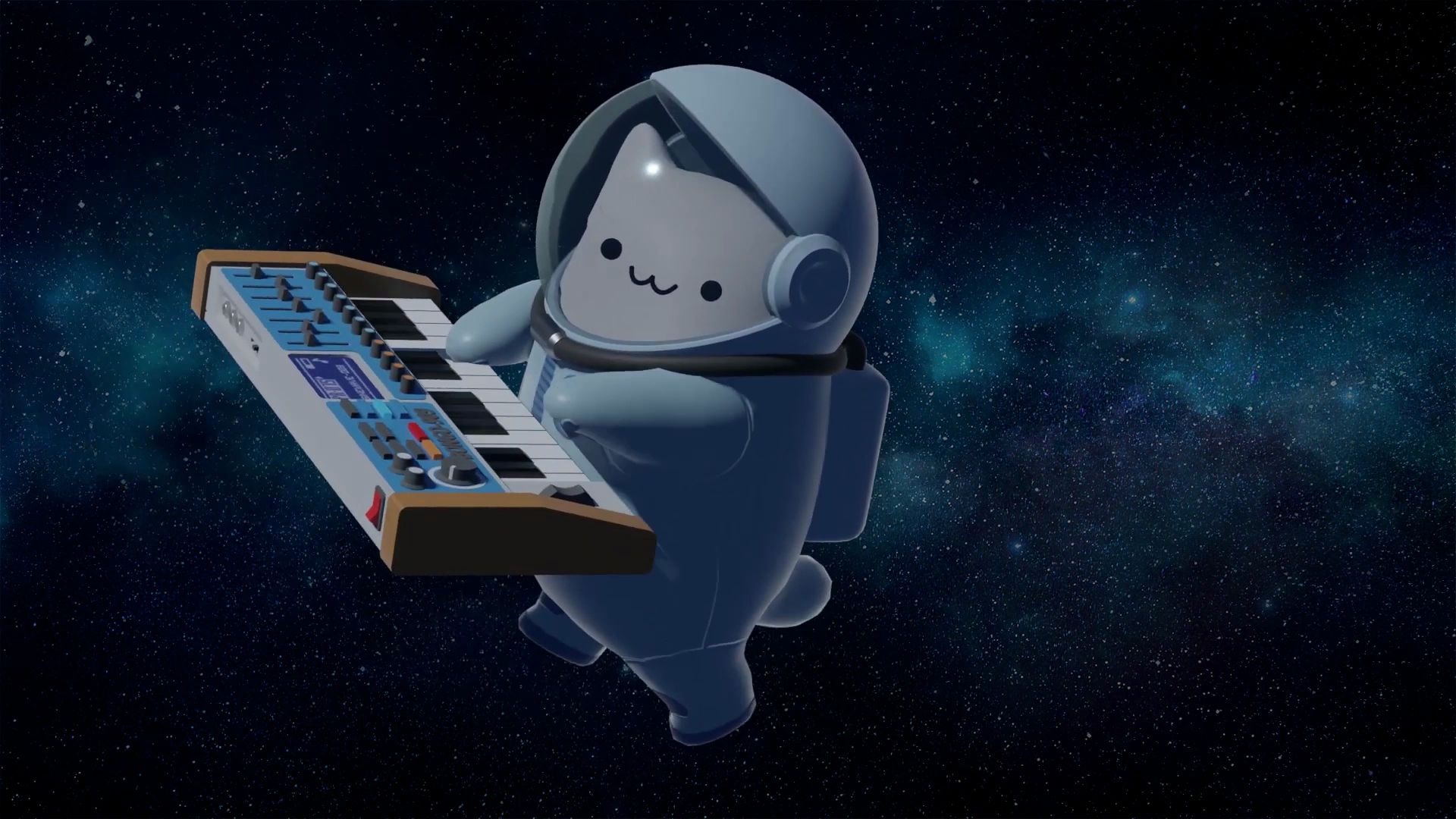 [图]3D Bongo Cat in Space（太空中的Bongo Cat 3D）