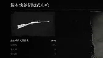 【荒野大镖客2】如何获得稀有滚轮狙击枪？还在前期的同学必看！