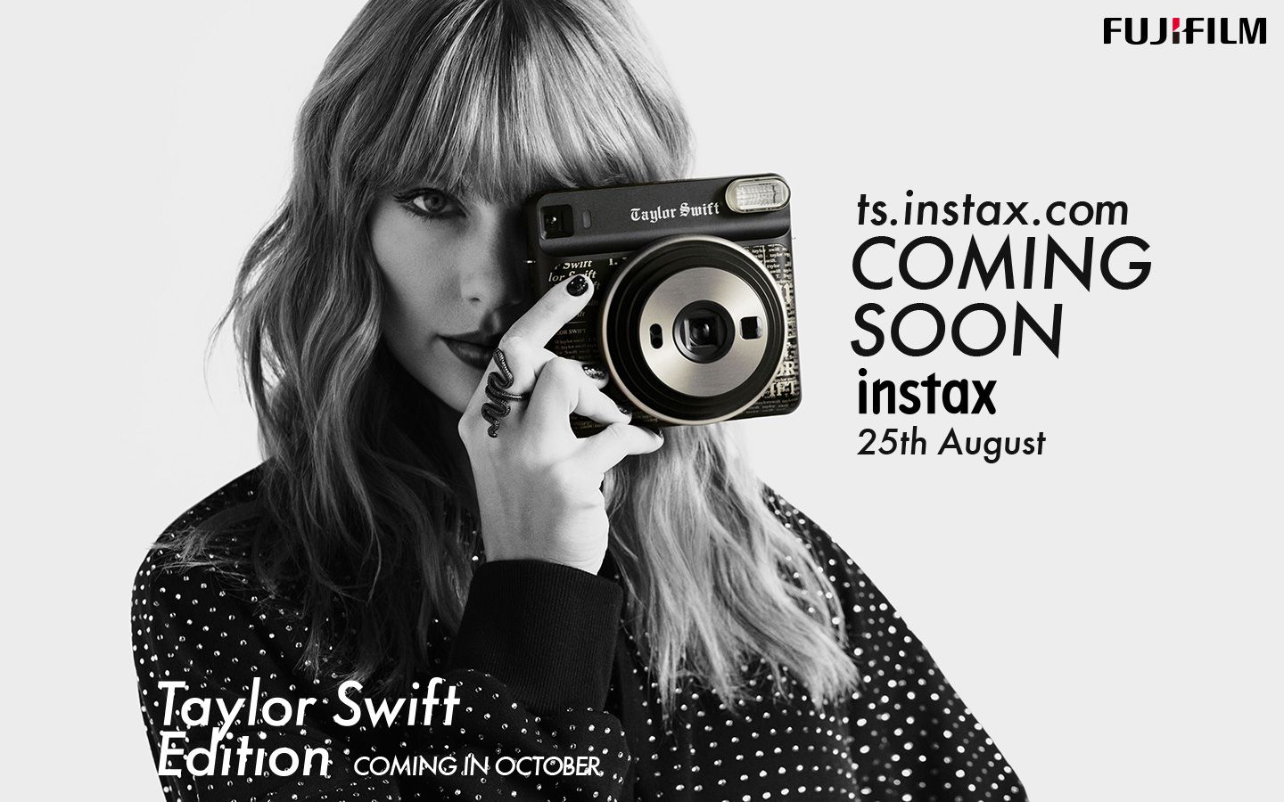 taylorswift霉霉代言富士instax联名款拍立得相机广告