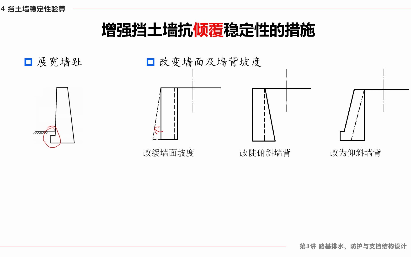 3447 增强挡土墙抗倾覆稳定性的措施哔哩哔哩bilibili