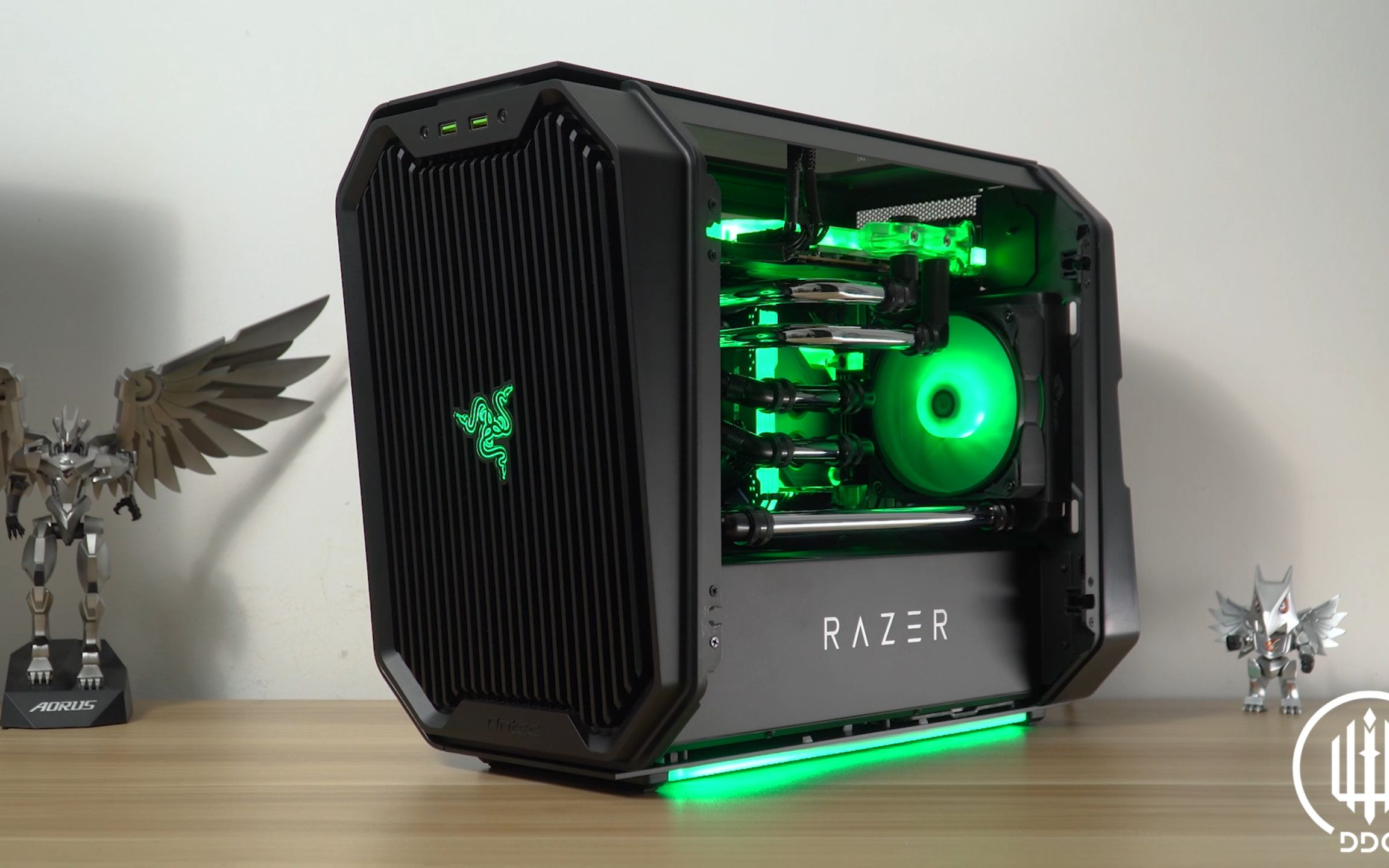 大辰汇迷你分体水冷安钛克cube雷蛇版itx机箱结合ba水道板