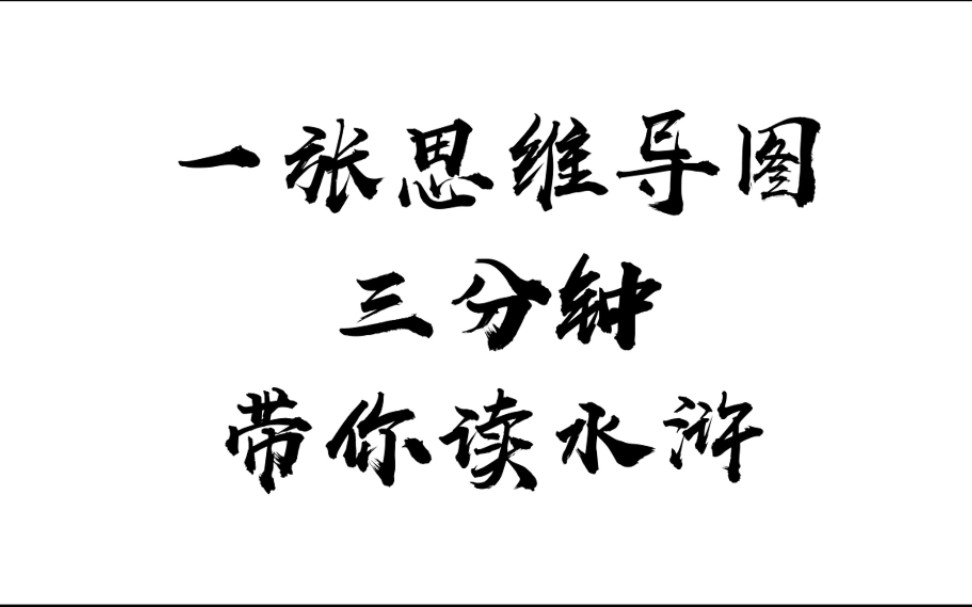 [图]【读水浒】一张思维导图，三分钟读水浒（1～5回）（中考名著情节梳理）