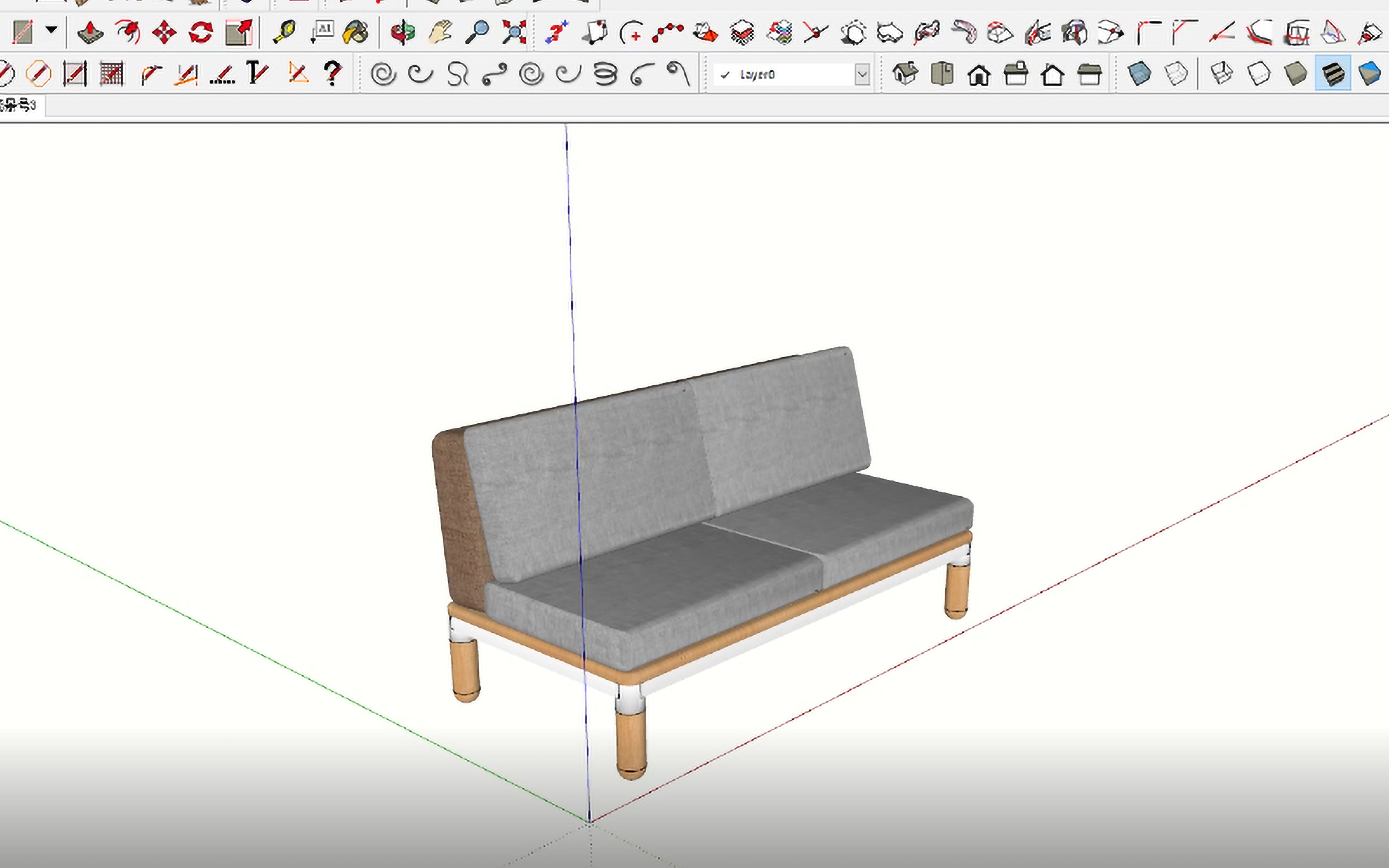 【草图大师】现代简约沙发建模哔哩哔哩bilibili