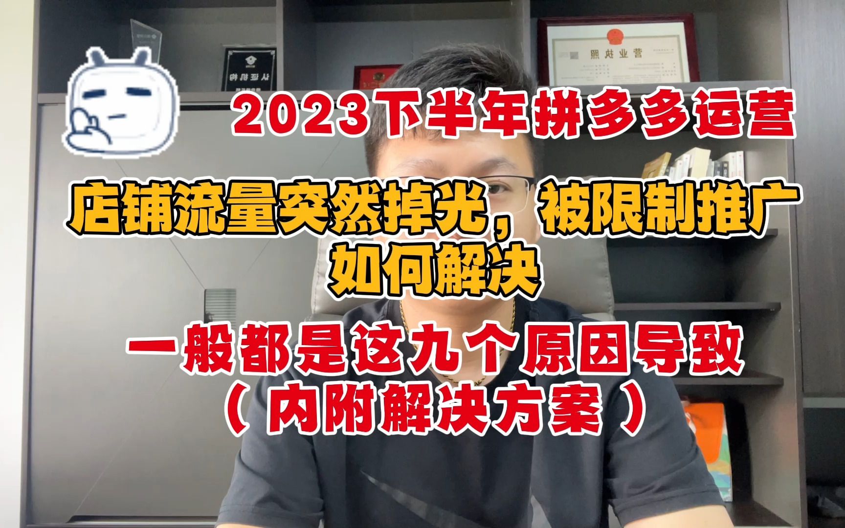 2023下半年拼多多运营,店铺流量突然掉光,被限制推广如何解决?一般都是这九个原因导致(内附解决方法)哔哩哔哩bilibili