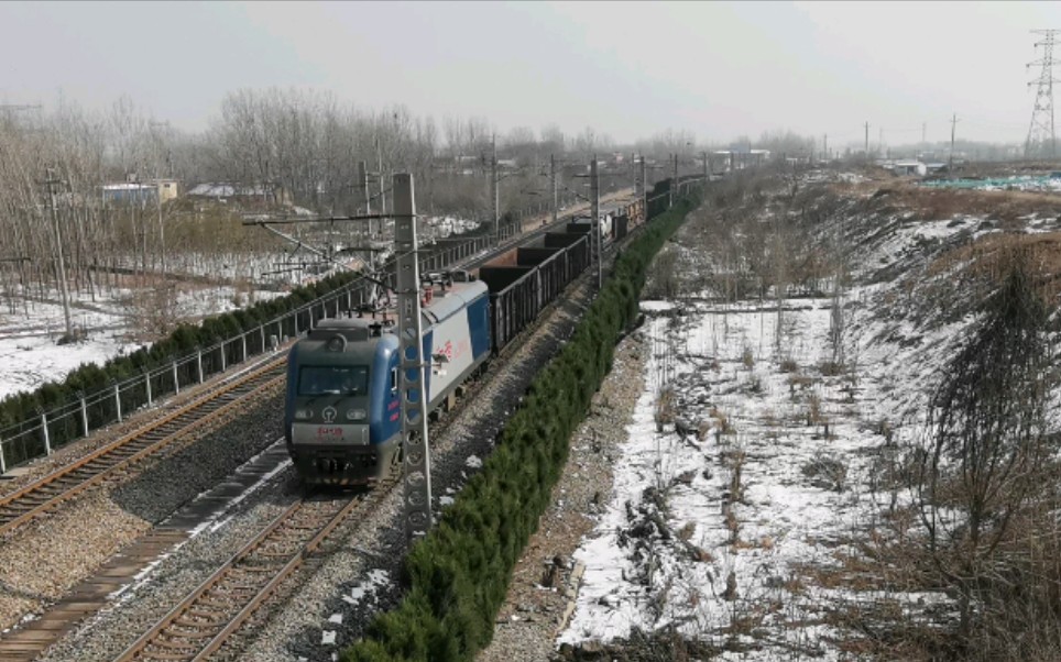 33132次本务济局西段hxd30810牵引大列通过北集坡站_哔哩哔哩_bili