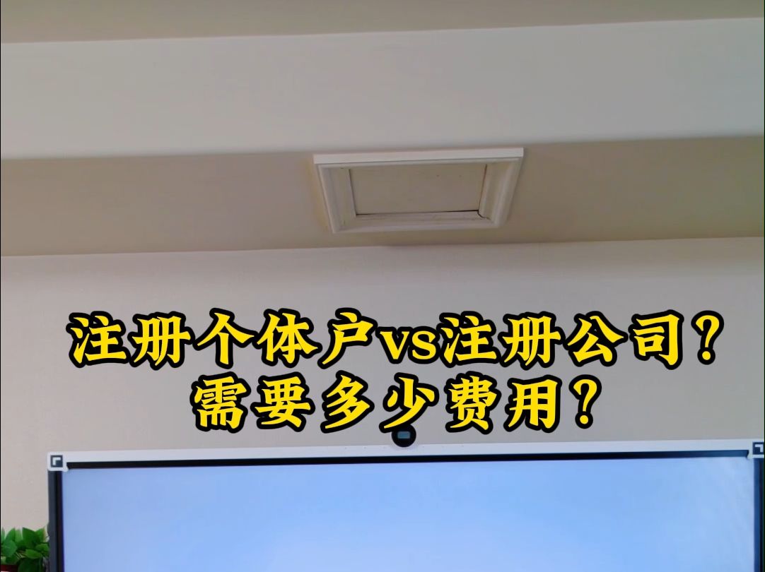 注册个体户VS注册公司?需要多少费用?哔哩哔哩bilibili