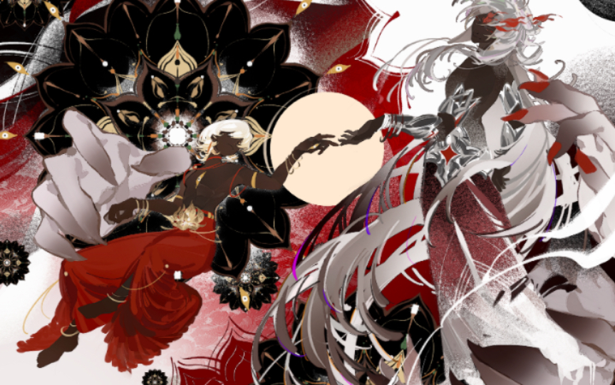 【绘画过程】金莲,黑莲