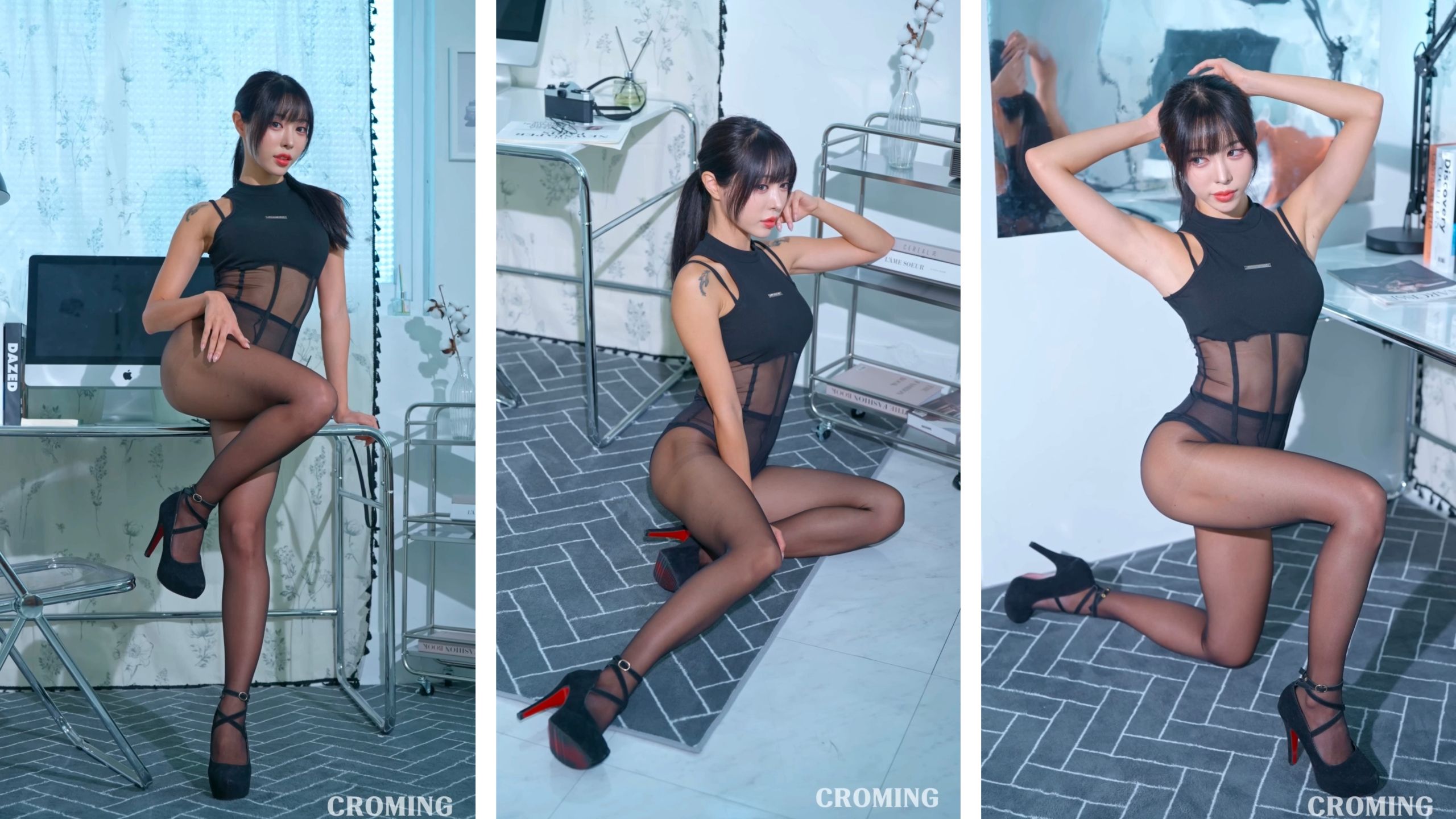 4K｜CROMING｜红底高跟大秀好身材，都市甜辣少女SoHee的日常来啦?❤️（完整版9分09秒，会员区3小时后发布）