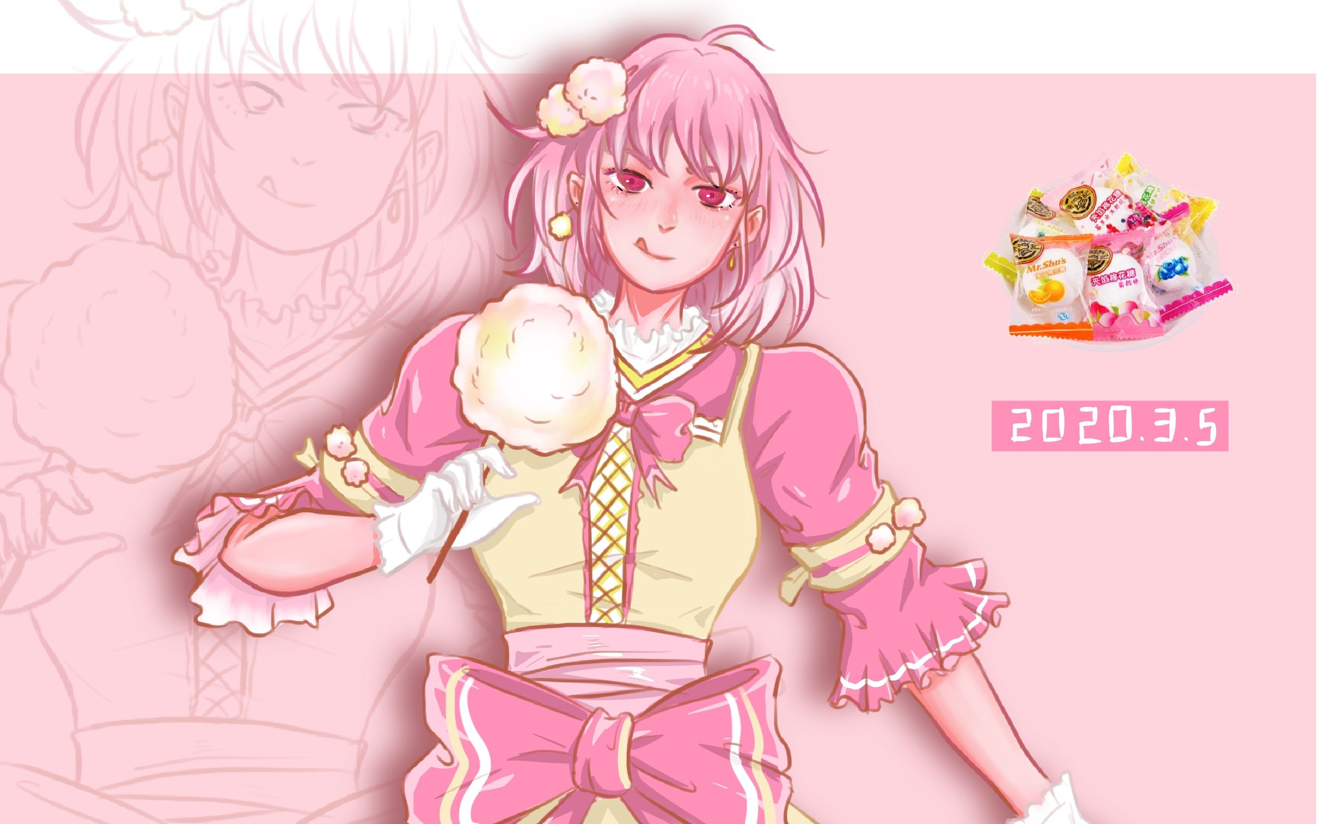【procreate】棉花糖拟人-原创_哔哩哔哩 (゜-゜)つロ 干杯~-bilibili