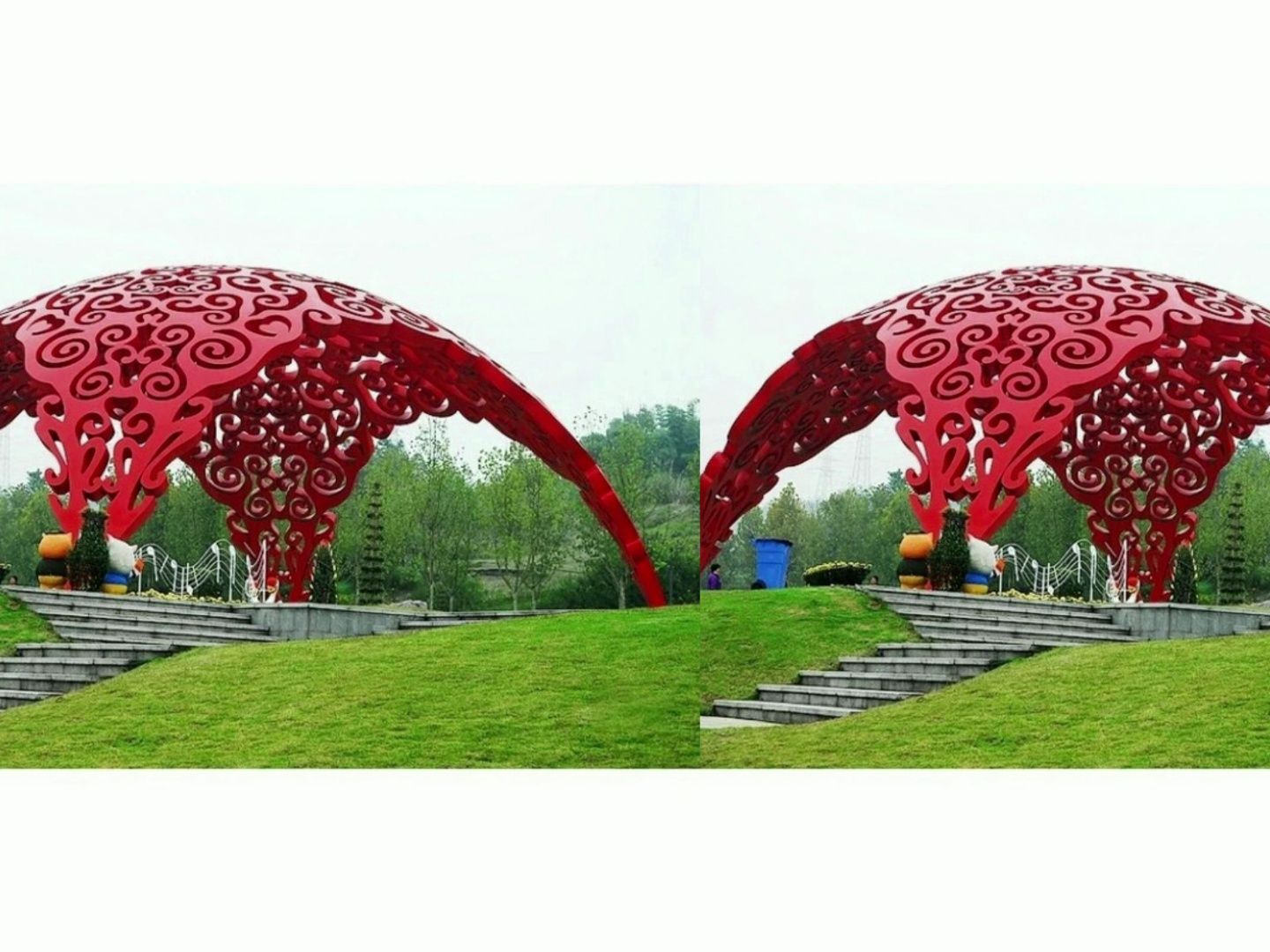 不锈钢创意拱门雕塑