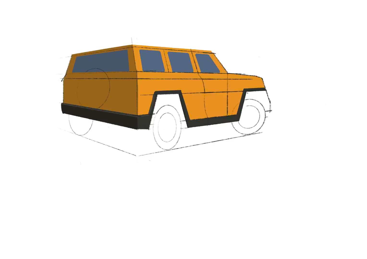 电脑手绘-长城坦克