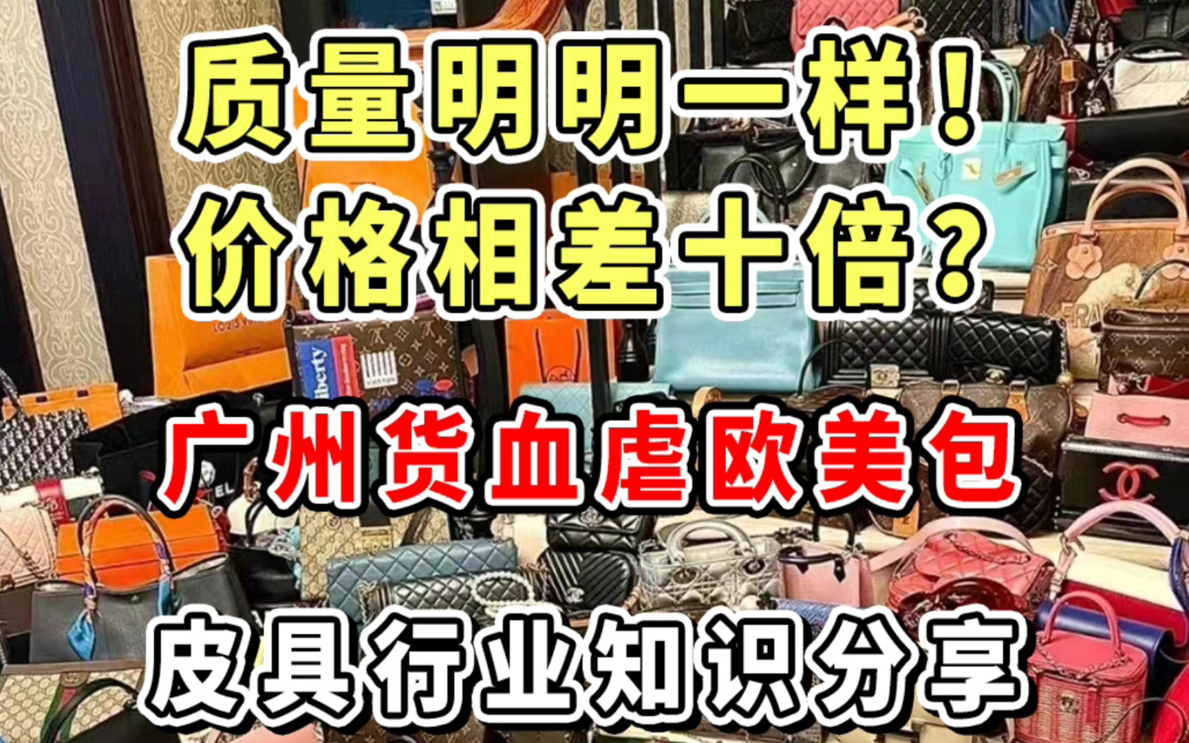 品质相同,价差竟然差10倍!广州皮具是如何暴打大牌消费陷阱?哔哩哔哩bilibili