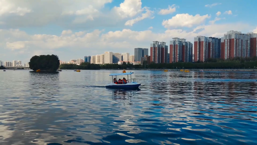 [图]太原汾河景区美景 汾河流水哗啦啦