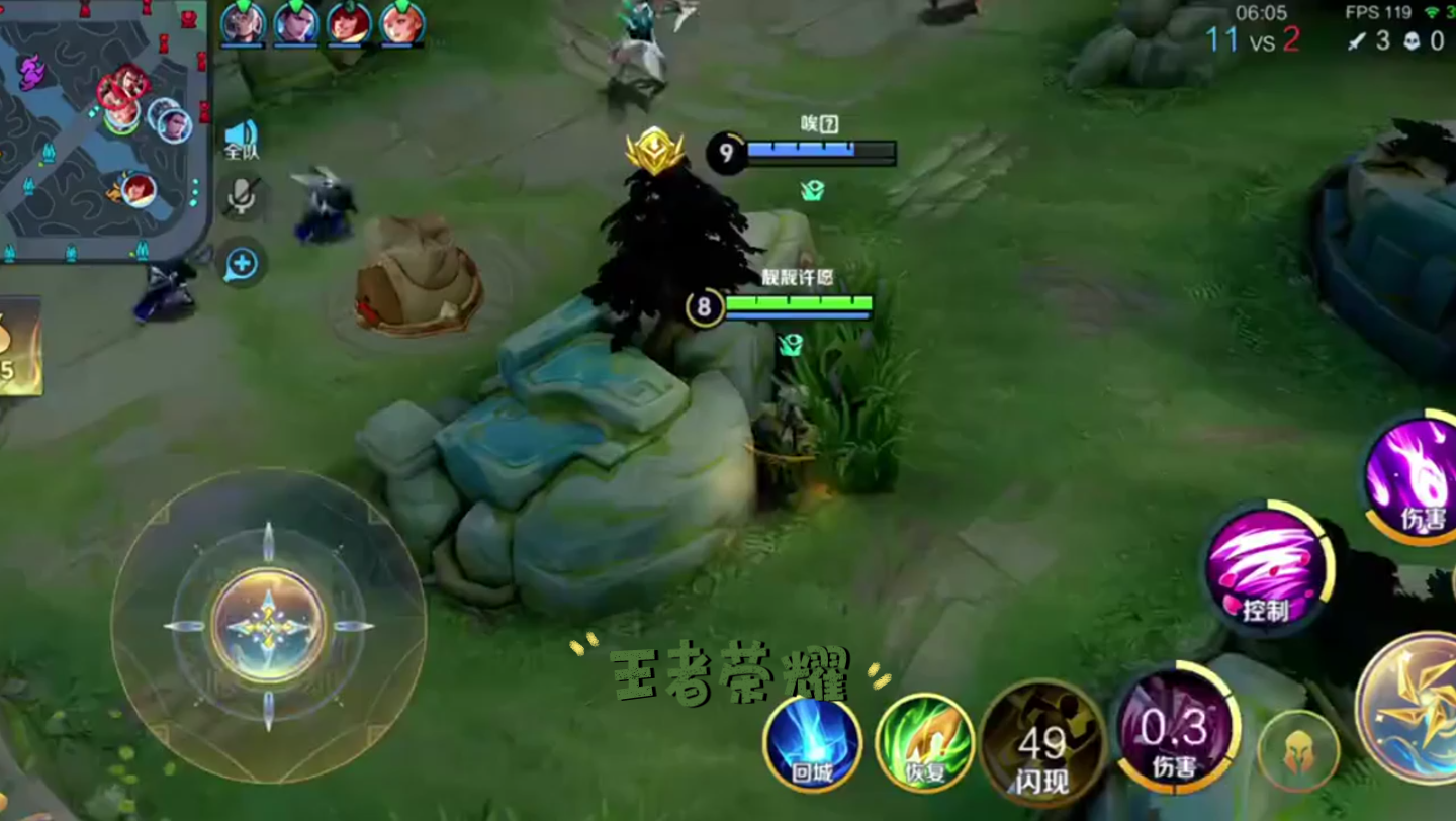 王者荣耀up主激励计划五五朋友节点了半天防御塔,你这直接回满了?