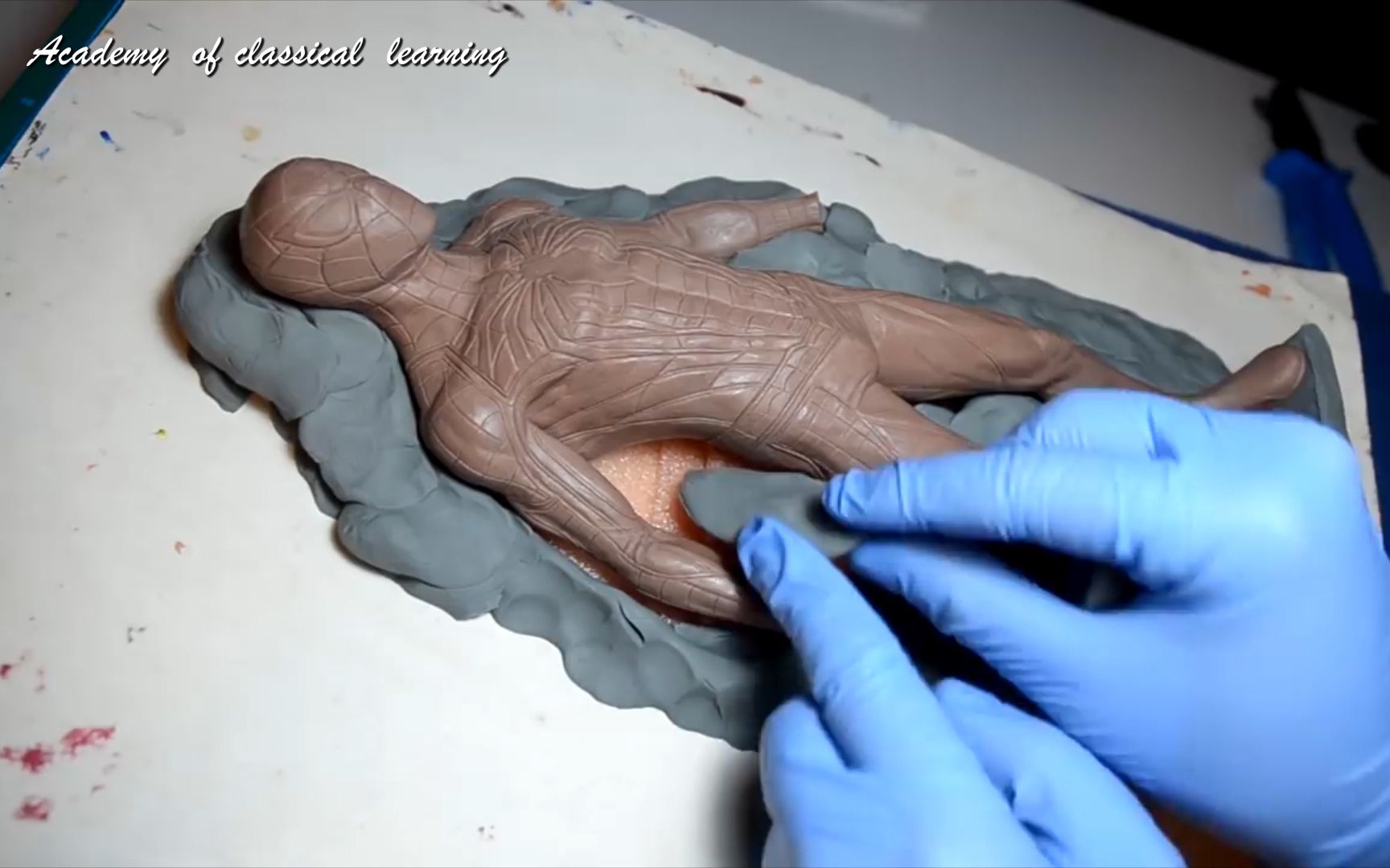 油泥蜘蛛侠硅胶翻模教程