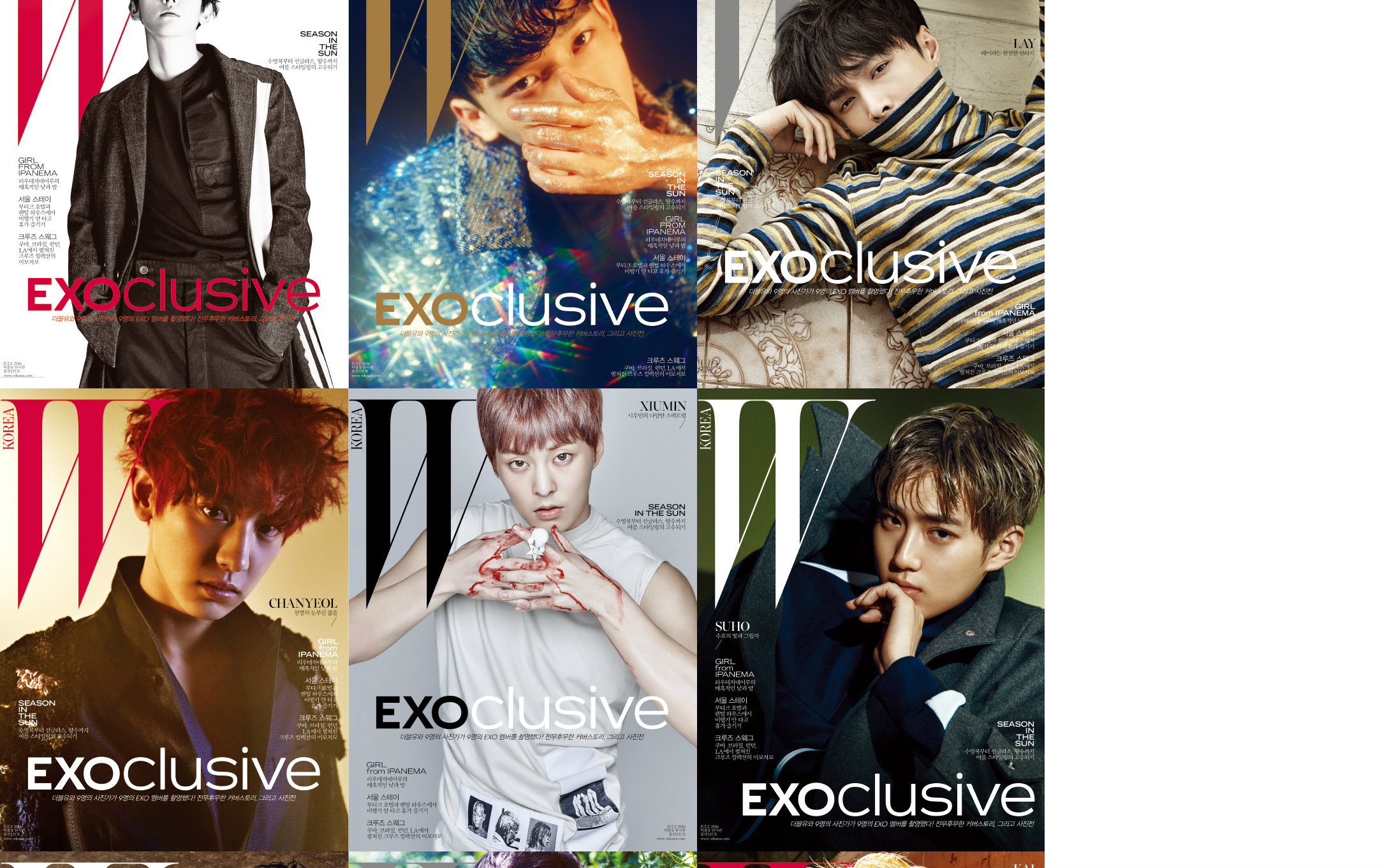 【exo】w korea 2016年6月 exoclusive 花絮视频