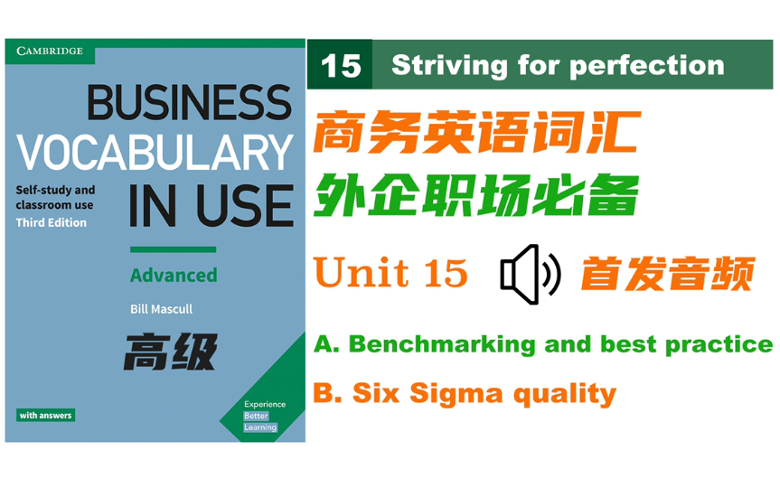 【商务英语】Business Vocabulary in Use Unit 15 |外企职场必备的商务词汇场景记单词商务词汇在用高级自制音频哔哩哔哩bilibili