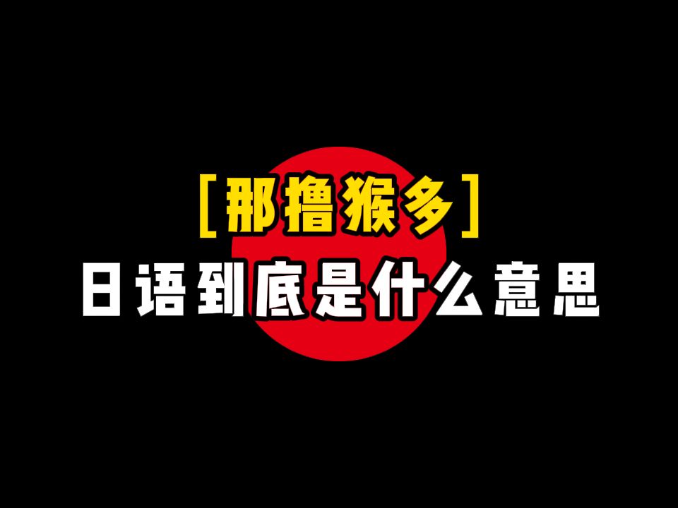 ＂那撸猴多＂到底是什么意思呢?哔哩哔哩bilibili