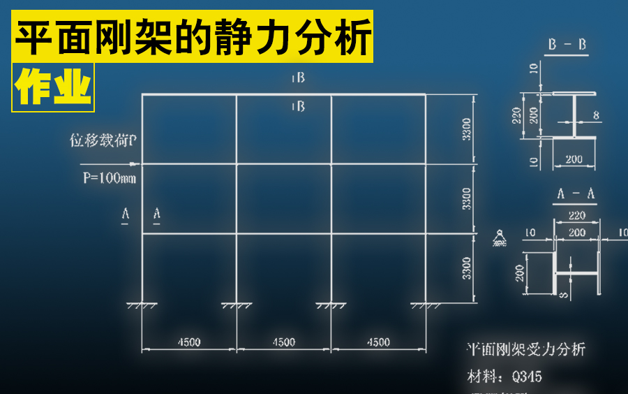 [图]计算机辅助工程及案例分析辅导 平面刚架静力分析