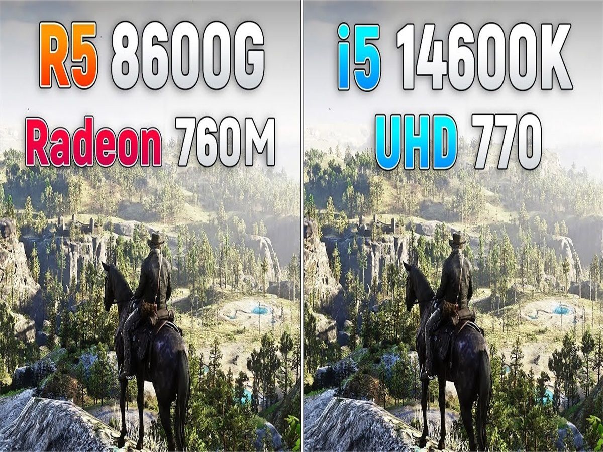 760M(R5 8600G)vs UHD 770(i5-14600K)核显+CPU性能对比(1080P分辨率测试,独显为RTX 4090)