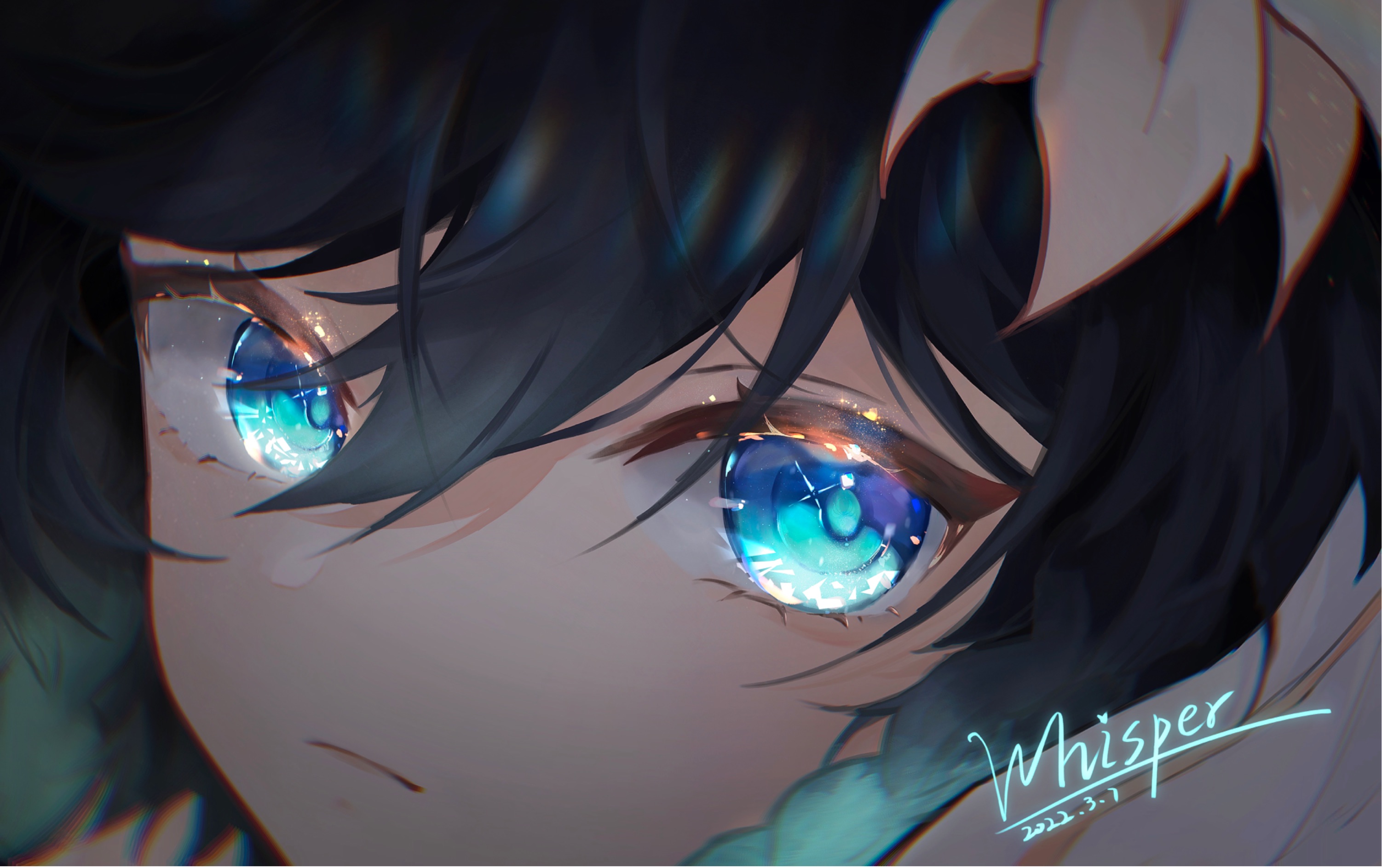 【板绘/原神】浅画一个温迪(的眼睛)-每天开心hhhh-bili_42912464101