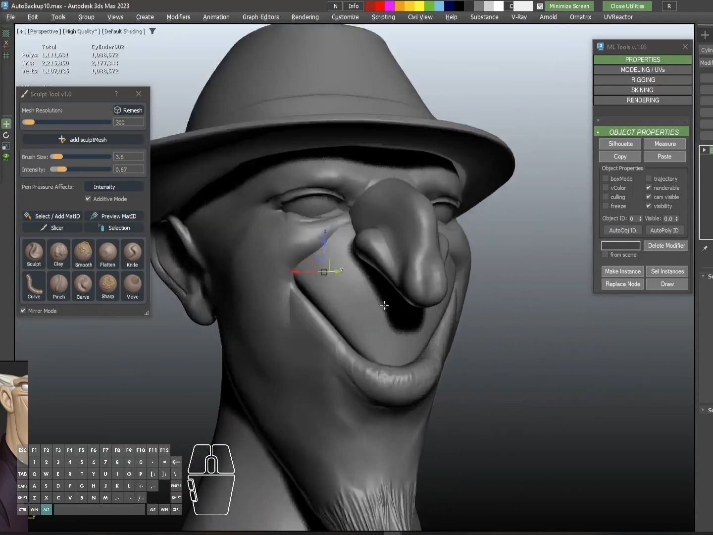 3ds max 2023 !雕刻工具丨如何雕刻模型!