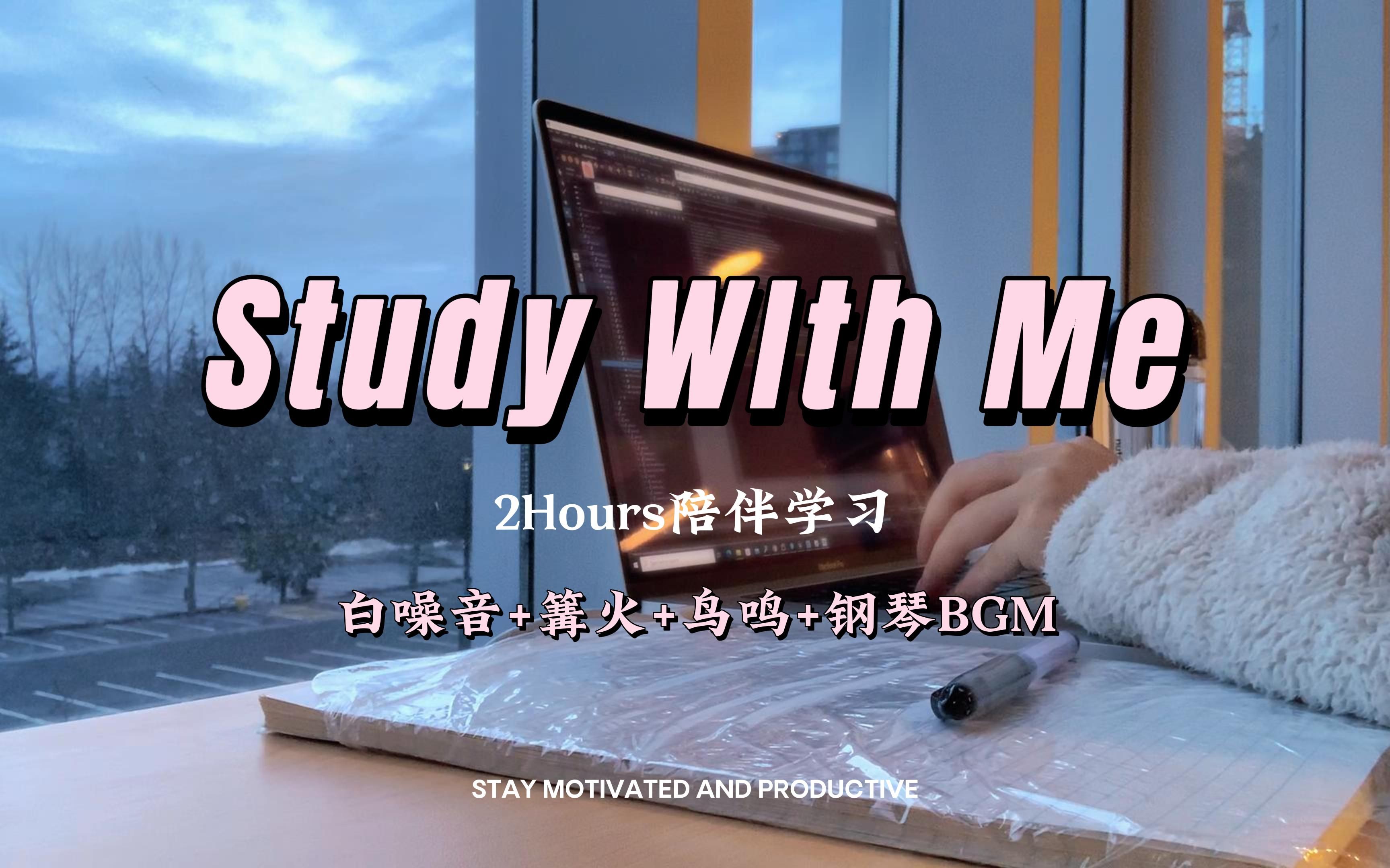 Study With Meⷦ𘅦™跧‚𙥛𞤹橦†伴学𐟌… | 学习到天亮 | 实时学习2小时 | 计时器倒计时间 | 白噪音+𐟔姯火+鸟鸣+𐟎𙩒⧐𔢧m哔哩哔哩bilibili