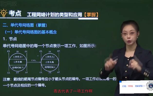 2024年二級建造師張君管理精講班視頻課件之單代號網絡計劃講解