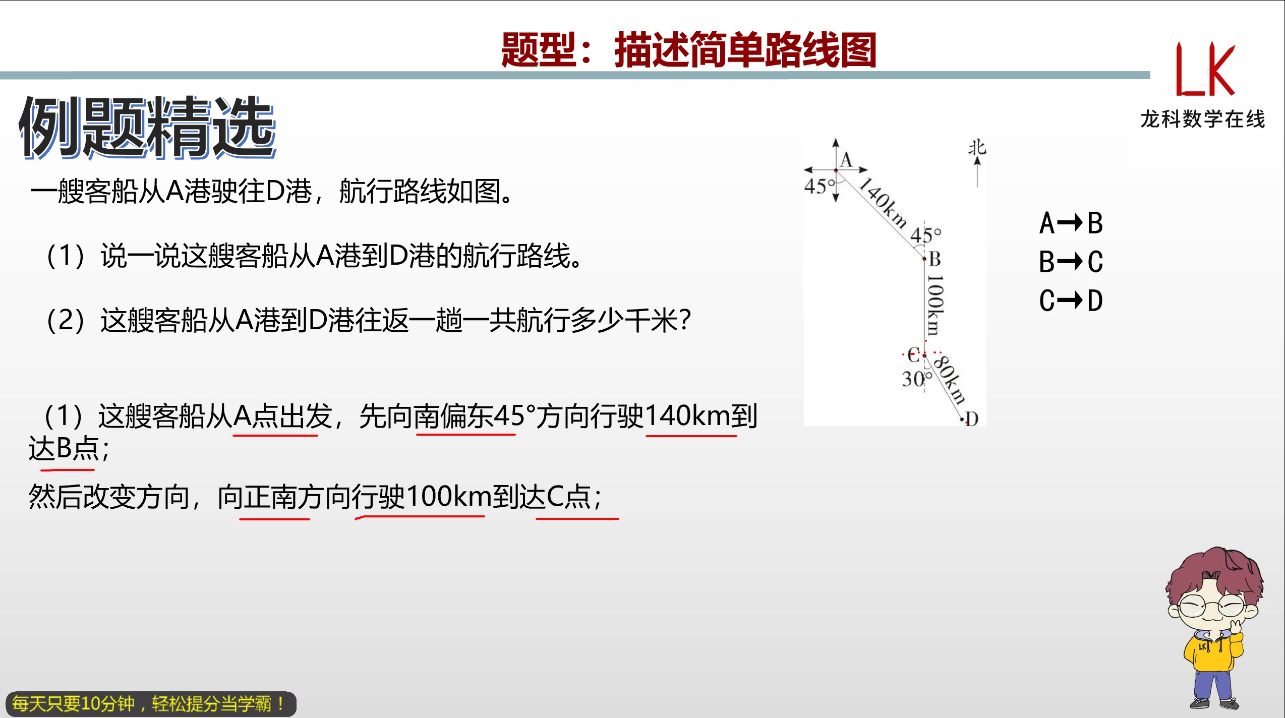 [图]六年级上册：描述简单路线图（610105）