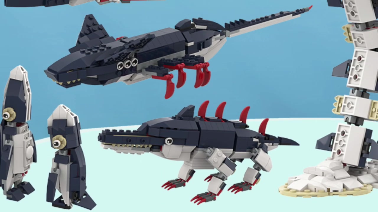 crashfish moc乐高31088替代数字构建