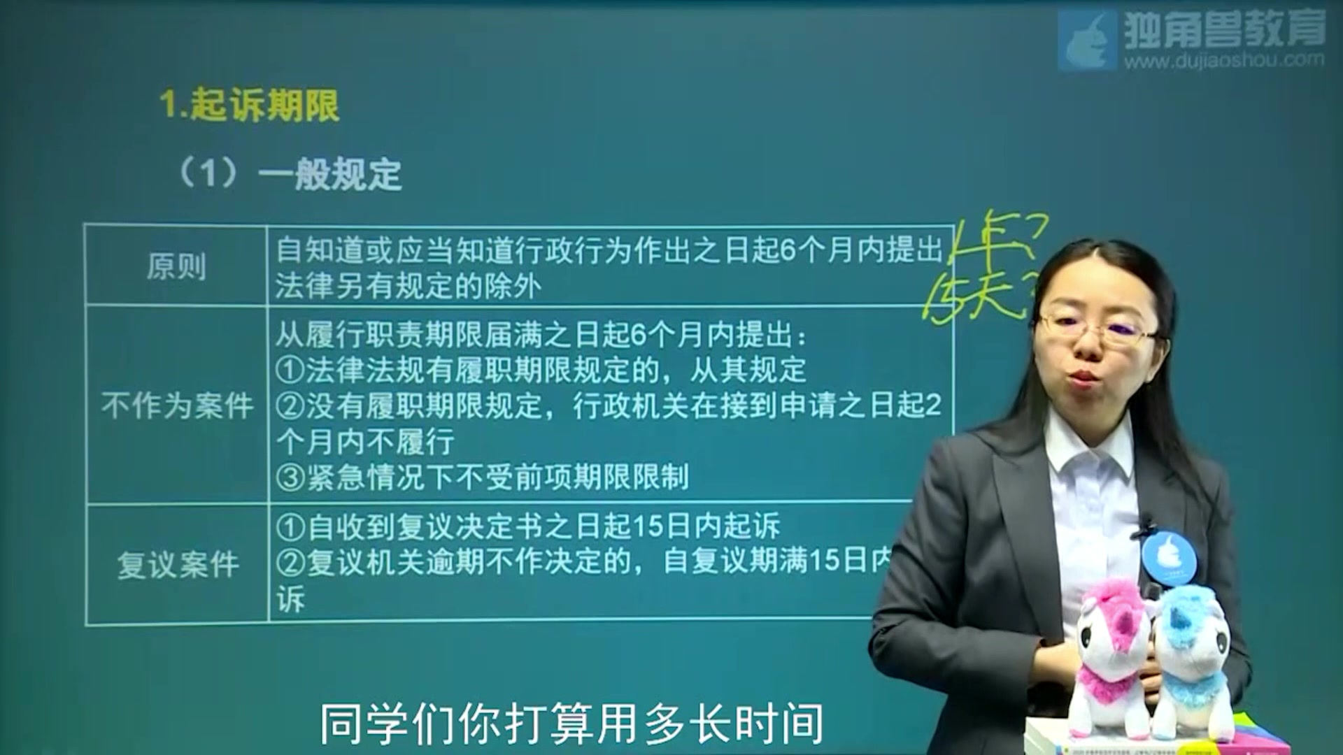 听兰燕卓老师讲行政法的重要考点——起诉期限的一般规定哔哩哔哩bilibili