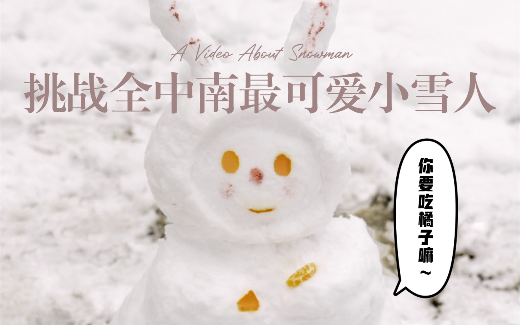 左家垅职业技术学院学生创造出最可爱小雪人!!!哔哩哔哩bilibili