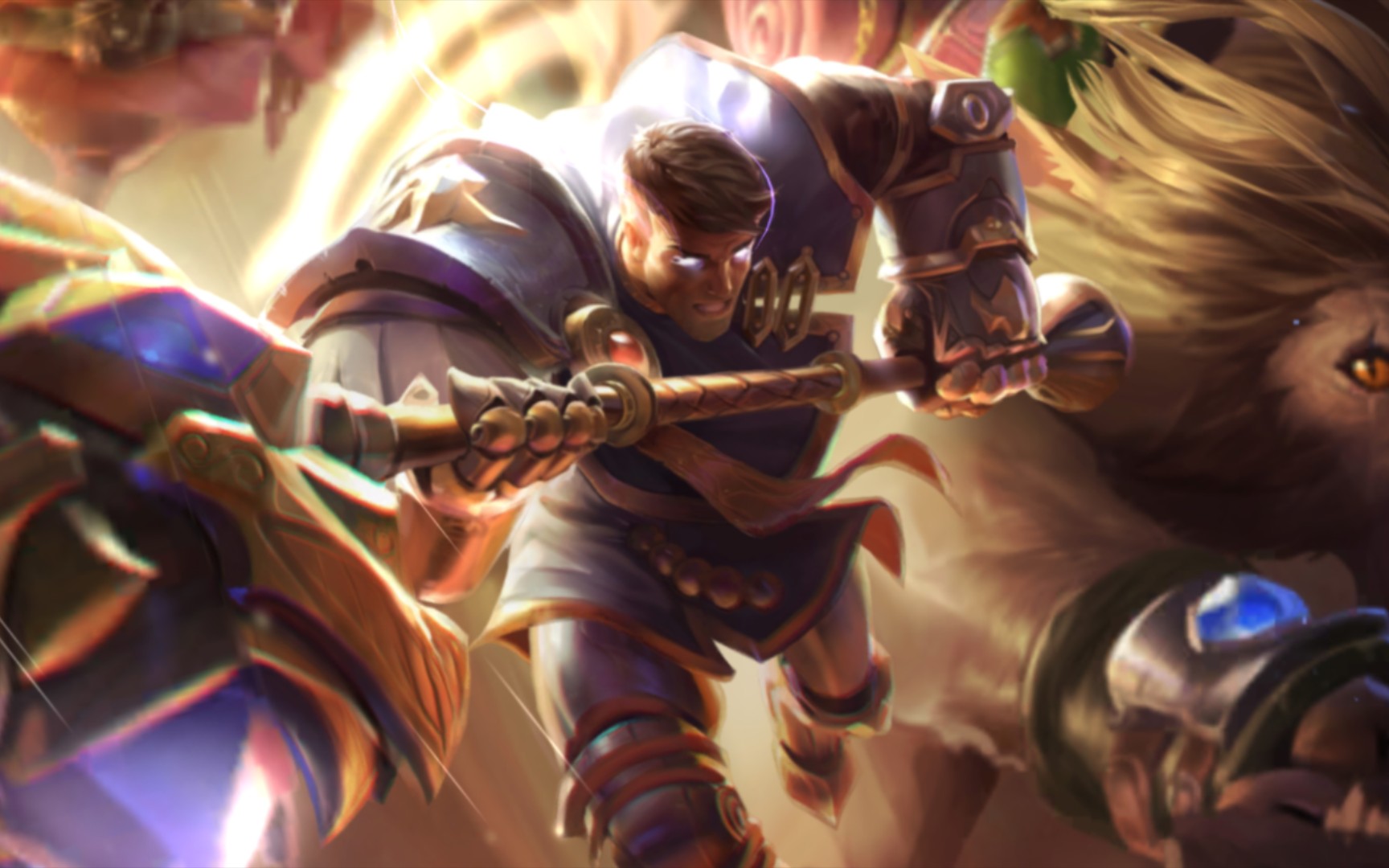 英雄联盟手游皮肤特效展示光明之锤杰斯