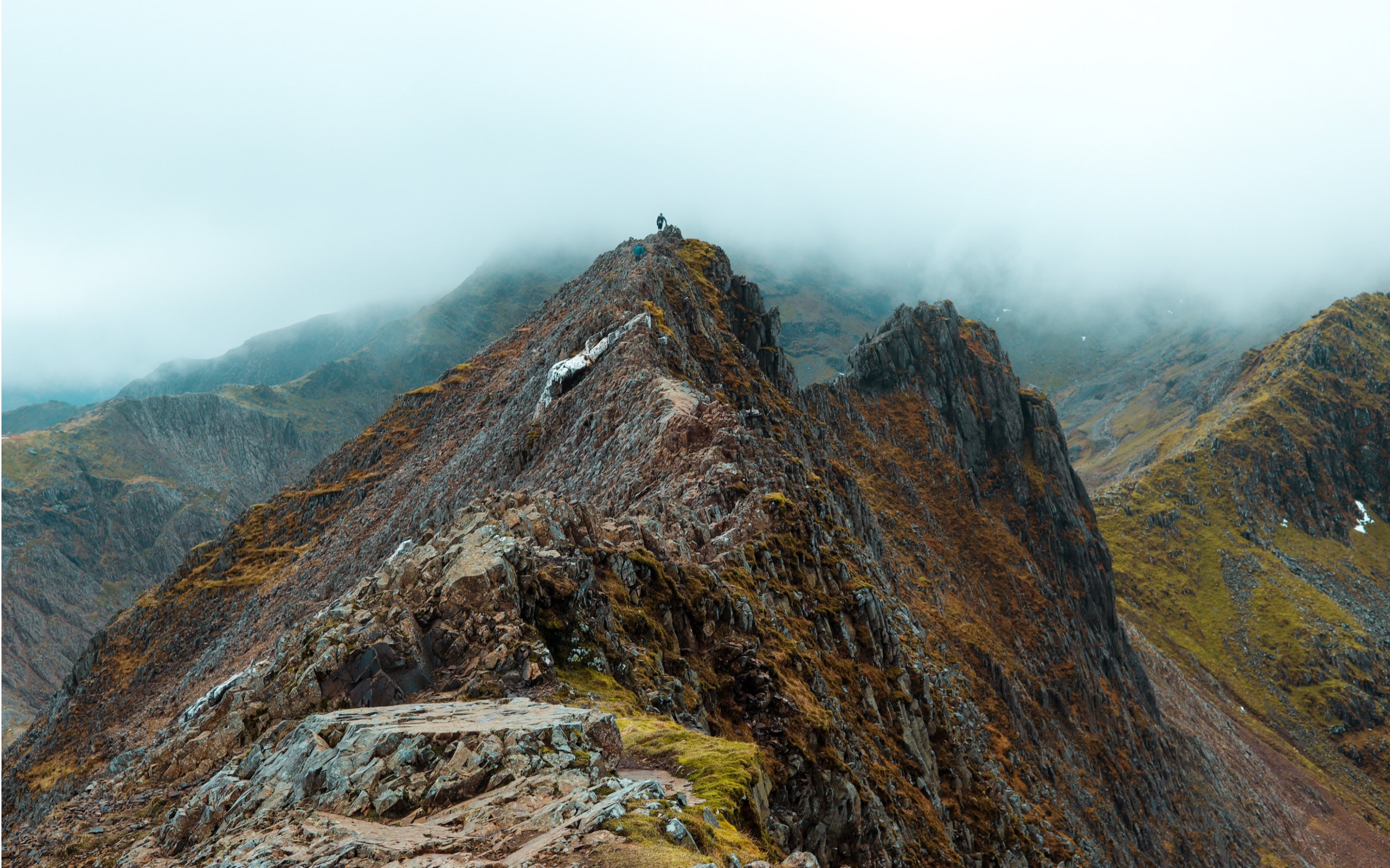 威爾士snowdonia公園crib goch刀鋒山