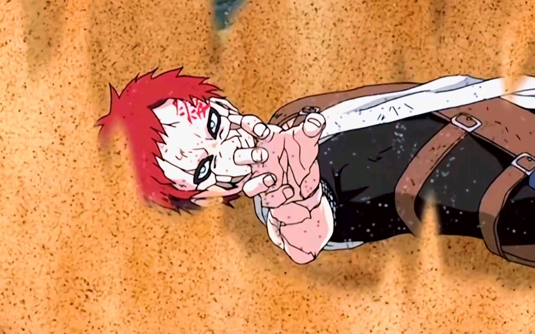 我爱罗想杀李,凯皇极限救场,单手就破了沙子