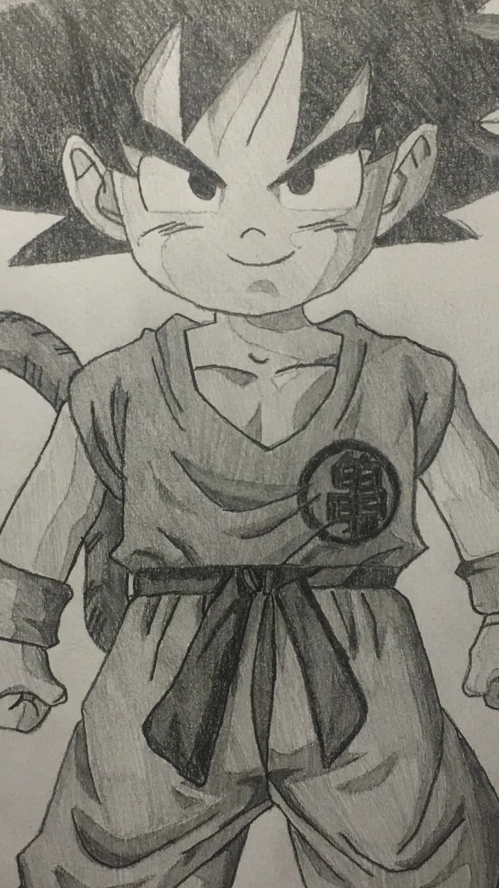 孙悟空素描幼年时期