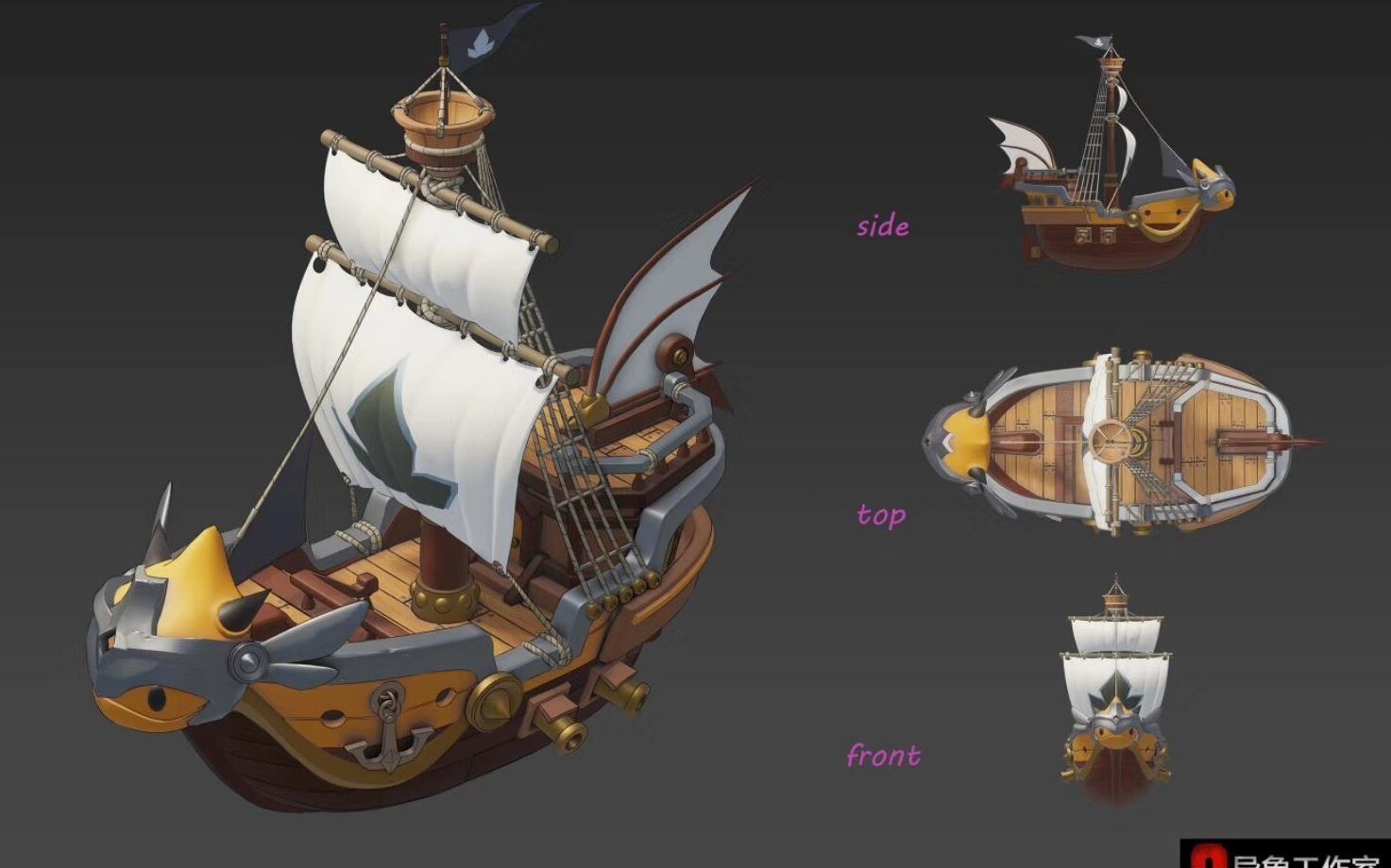 3dmax零基础场景道具建模制作——小白船建模讲解