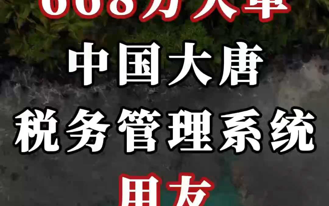 668 万、中国大唐《税务管理系统》大单:用友(中)哔哩哔哩bilibili