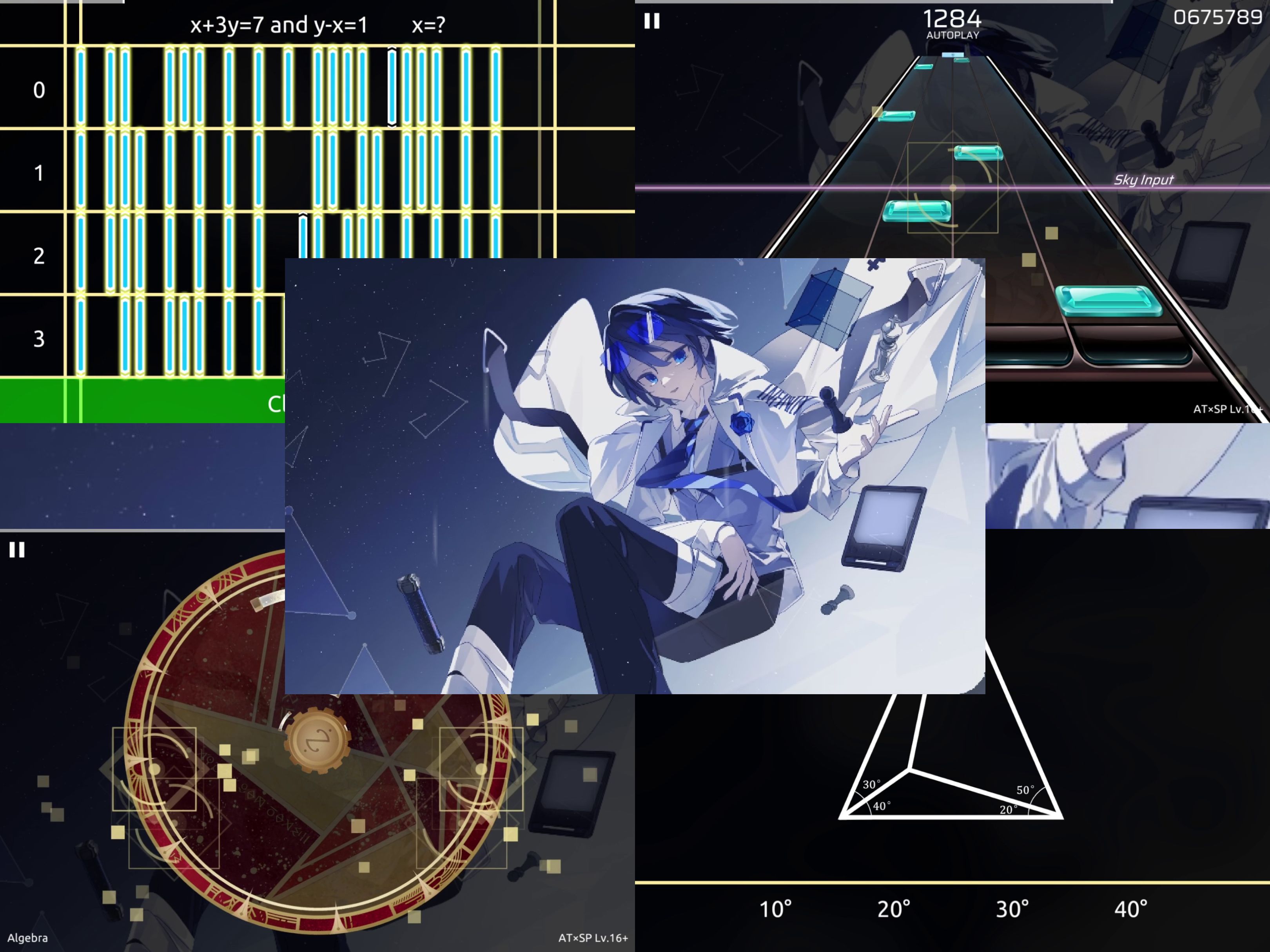 [图]【Phigros自制谱】谱面大杂烩？音游模拟器？与数学的终极决战 Algebra AT×SP LV.16+