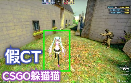 [图]CSGO躲猫猫：变成假CT混进人类阵营，样子太像，他们以为我是真人