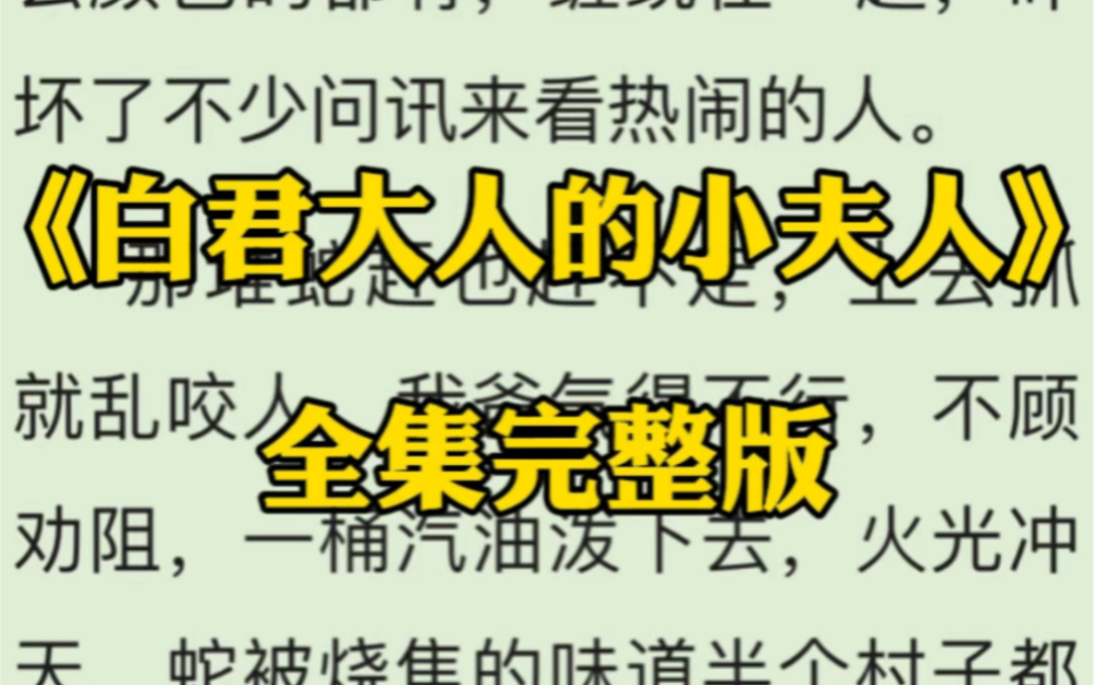 《白君大人的小夫人》全集完整版一口气看完大结局!#白君大人的小夫人哔哩哔哩bilibili