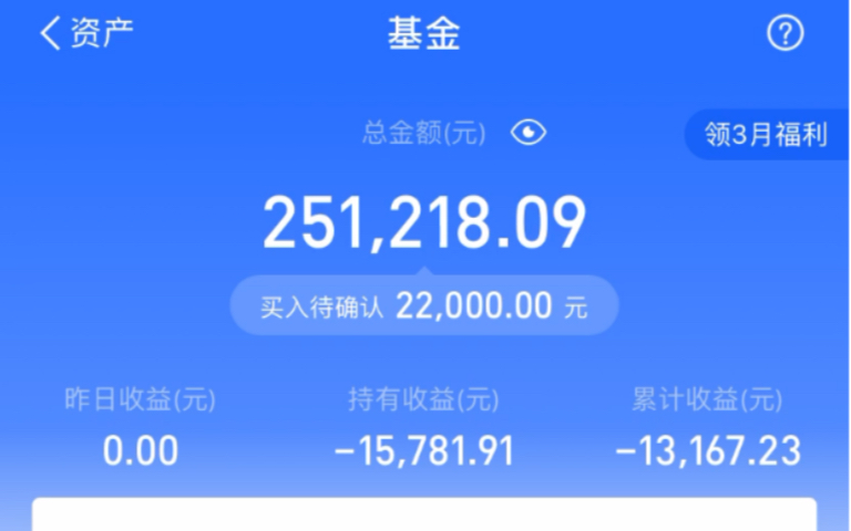 「3月23日」支付宝基金实操,今天亏损8000,作为广大菜鸟的一员,说几句