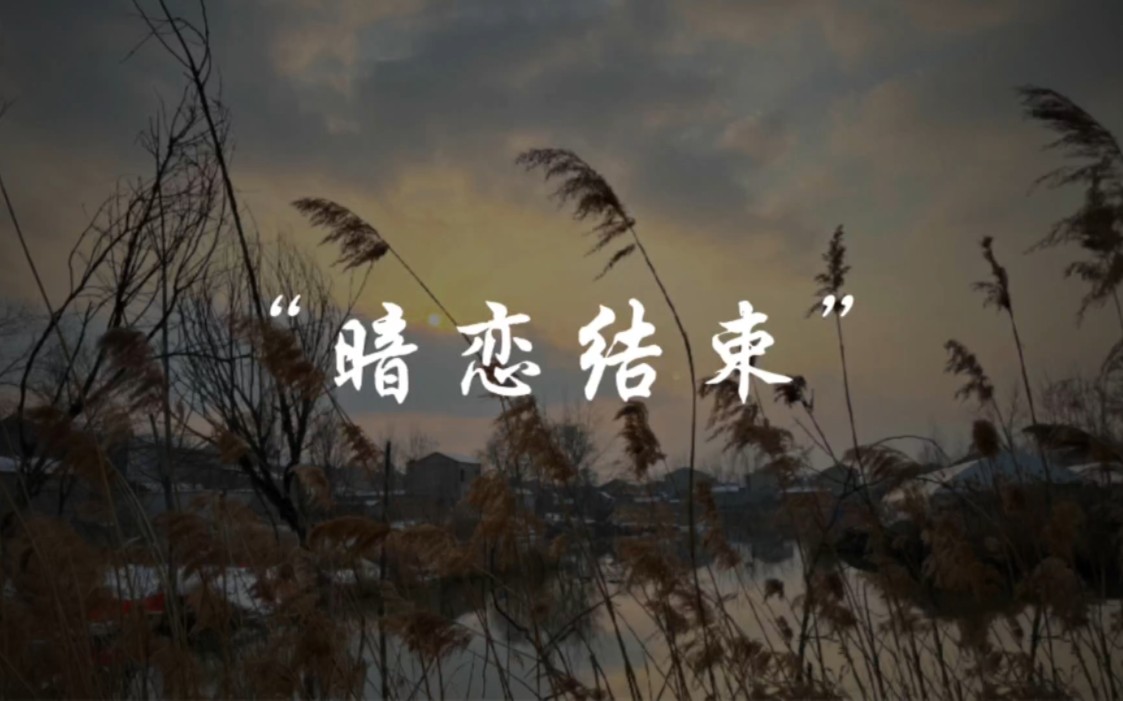 "暗恋结束,我接受这不完美的结局"