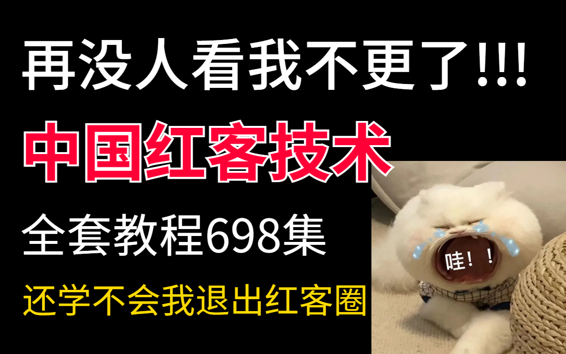 2023顶级红客技术教程,全套698集,这还没人看我不更了!!(包含全套Web网络安全+渗透测试工具包)哔哩哔哩bilibili