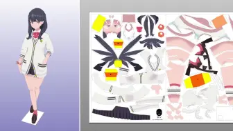 （SSSS.GRIDMAN） 宝多六花 纸模型 制作过程