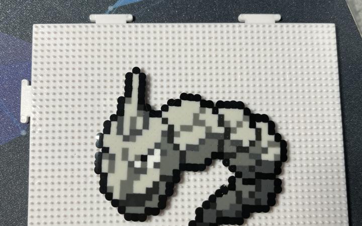 拼豆宝可梦像素图签095大岩蛇