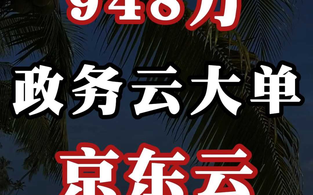 948 万、政务云大单:京东云(中)哔哩哔哩bilibili