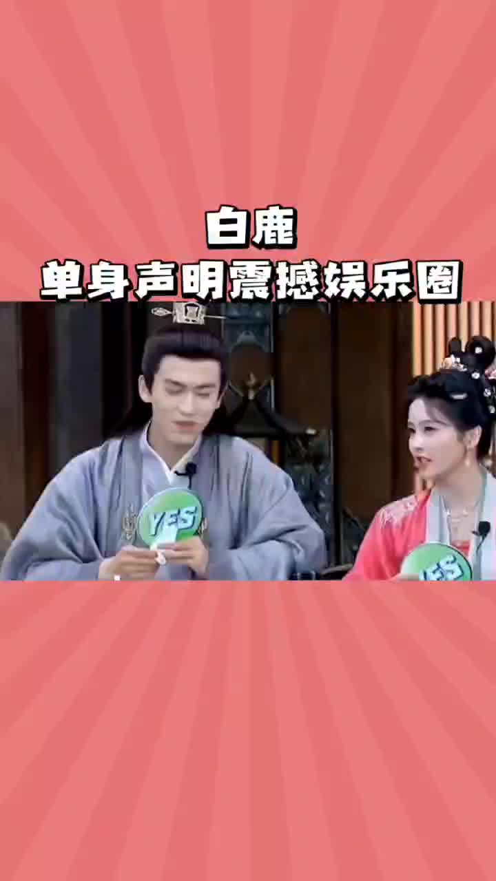 白鹿单身声明震撼娱乐圈.哔哩哔哩bilibili